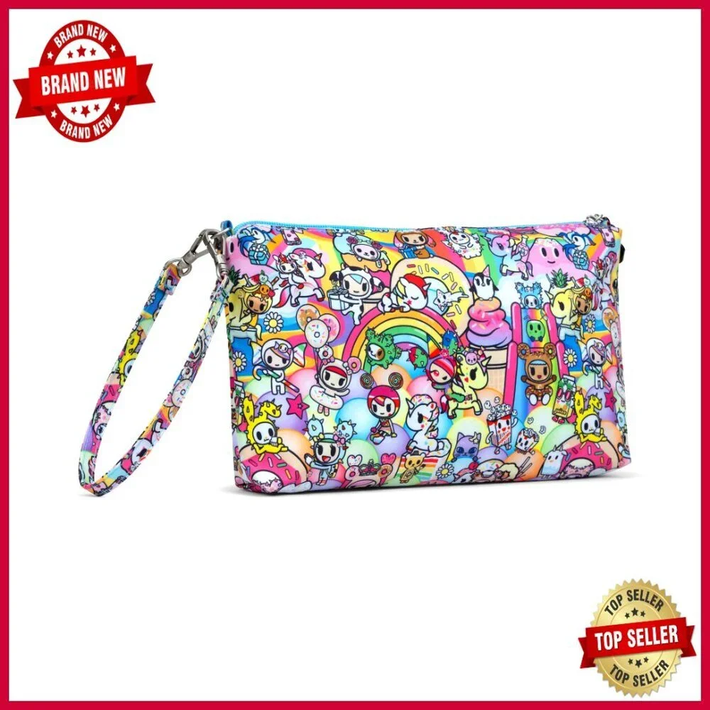 Compact Crossbody Diaper Bag Clutch with Adjustable Strap, Machine Washable